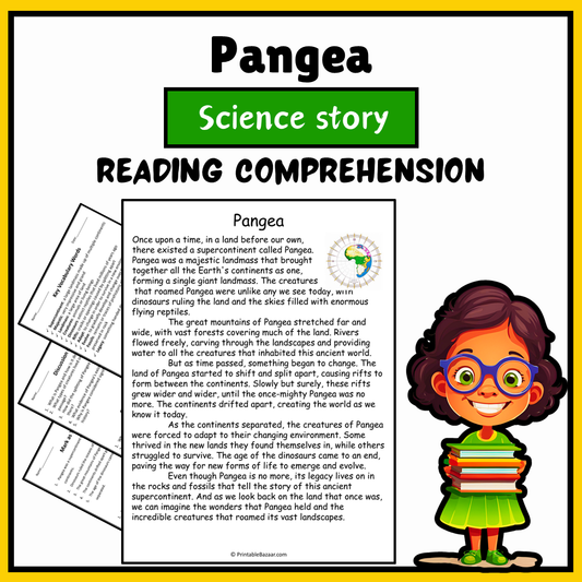 Pangea | Science Story Reading Comprehension Activity
