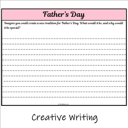 Father’s Day | Main Idea and Supporting Details Reading Passage and Questions