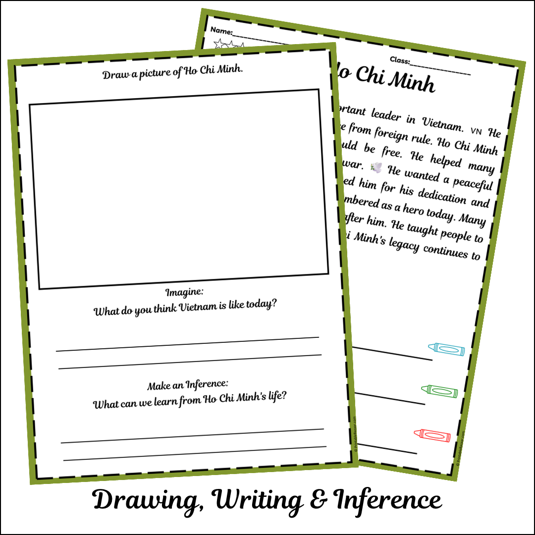 Ho Chi Minh | Short Reading Comprehension Creative Worksheet