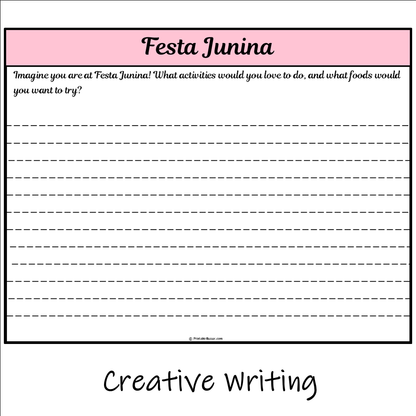 Festa Junina | Main Idea and Supporting Details Reading Passage and Questions