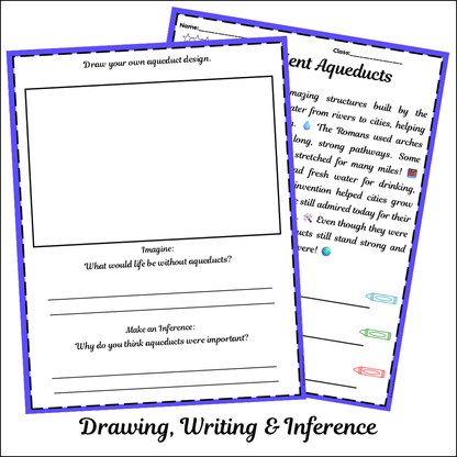 Ancient Aqueducts | Short Reading Comprehension Creative Worksheet