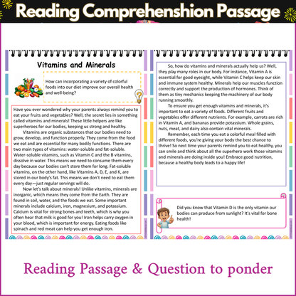 Vitamins and Minerals | Reading Comprehension Passage and Questions