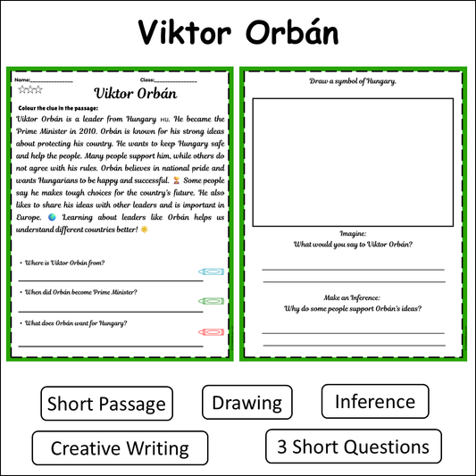 Viktor Orbán | Short Reading Comprehension Creative Worksheet