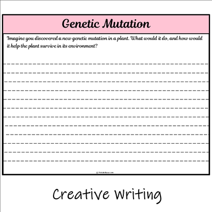 Genetic Mutation | Main Idea and Supporting Details Reading Passage and Questions