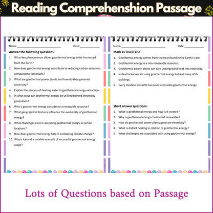 Geothermal Energy | Reading Comprehension Passage and Questions