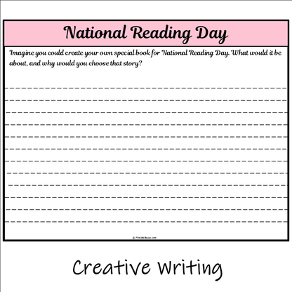 National Reading Day | Main Idea and Supporting Details Reading Passage and Questions