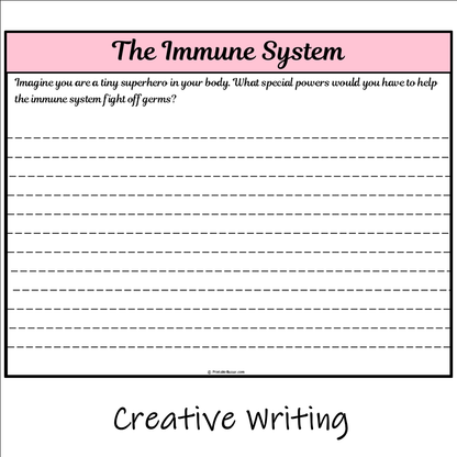 The Immune System | Main Idea and Supporting Details Reading Passage and Questions