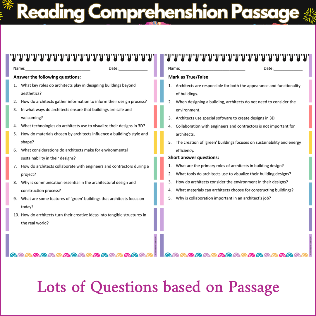 Architect design | Reading Comprehension Passage and Questions
