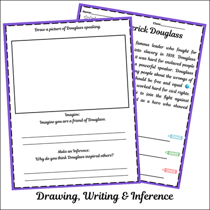 Frederick Douglass | Short Reading Comprehension Creative Worksheet