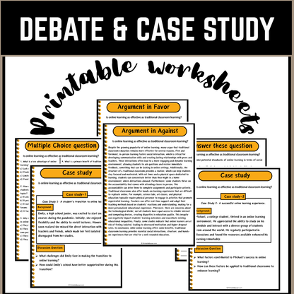 Is online learning as effective as traditional classroom learning? | Debate Case Study Worksheet