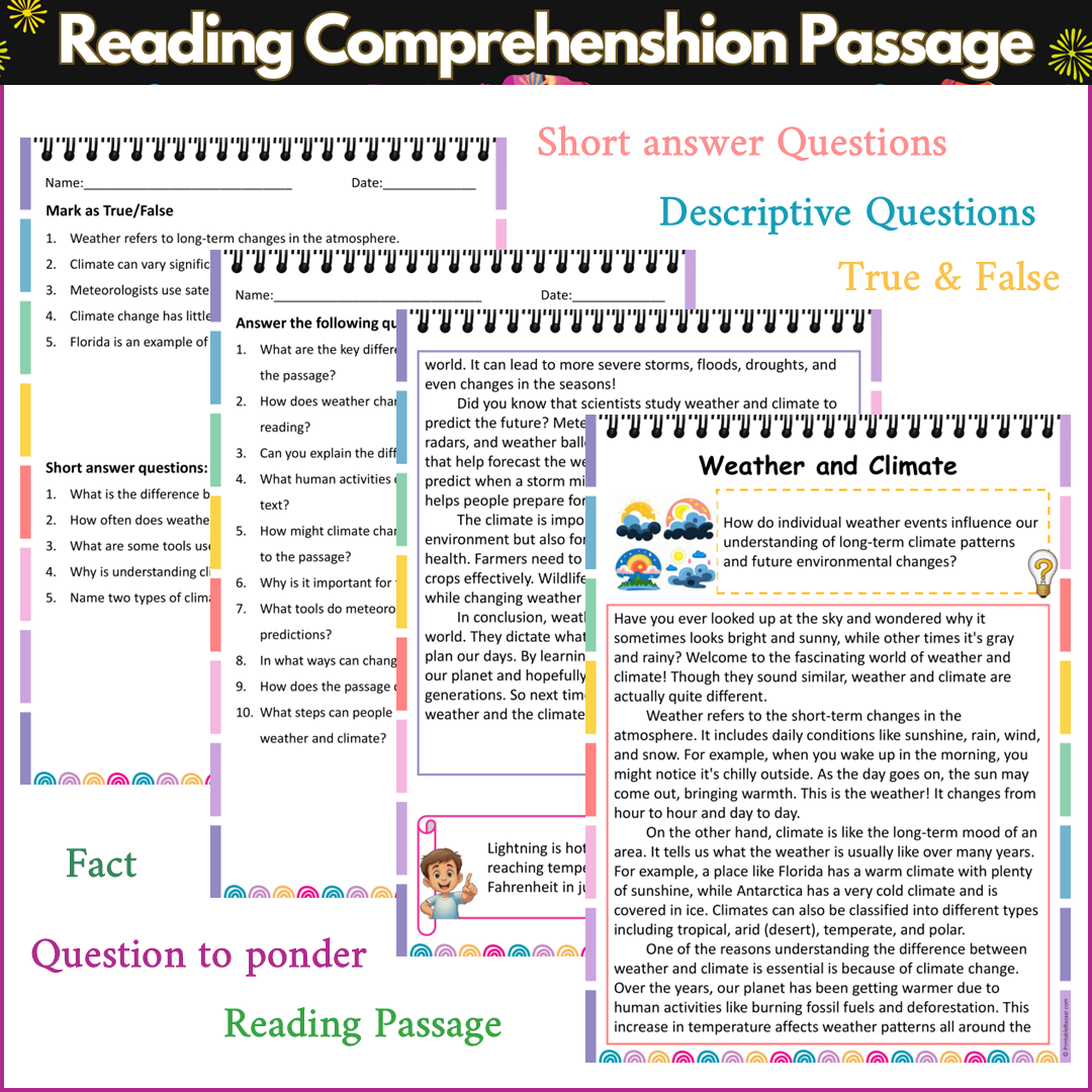 Weather and Climate | Reading Comprehension Passage and Questions