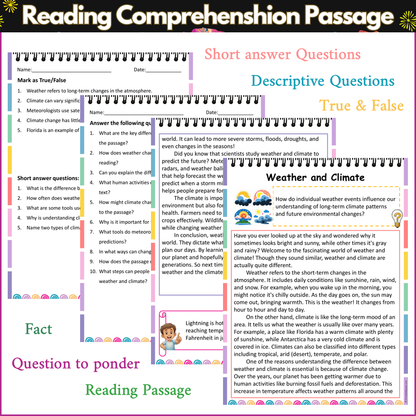 Weather and Climate | Reading Comprehension Passage and Questions