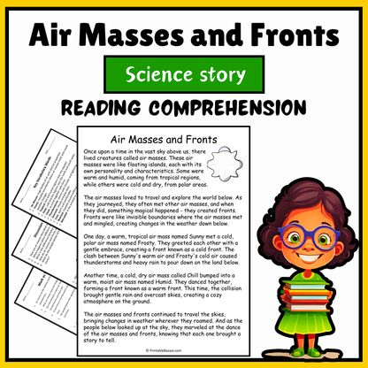 Air Masses and Fronts | Science Story Reading Comprehension Activity