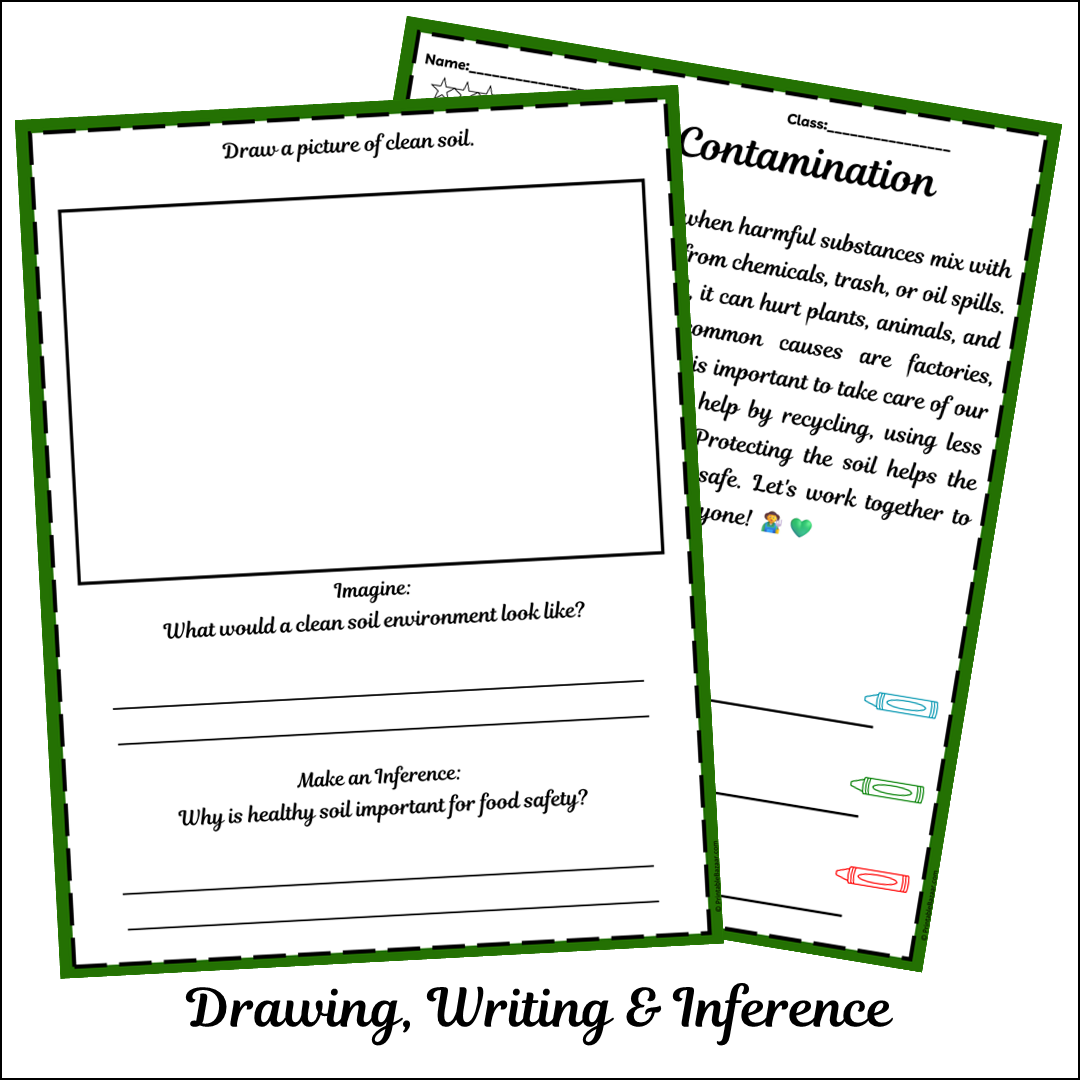 Soil Contamination | Short Reading Comprehension Creative Worksheet