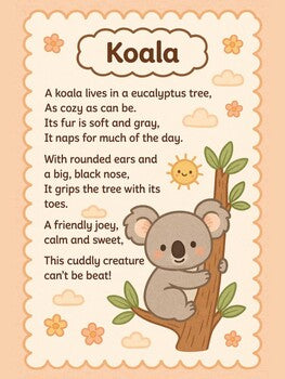 Koala Kindy Fun Pack – Poem & Activity Pages for Little Learners