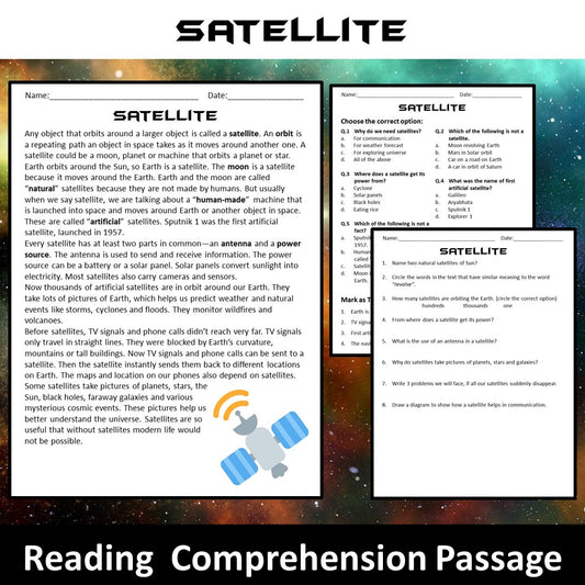 Satellite Reading Comprehension Passage and Questions