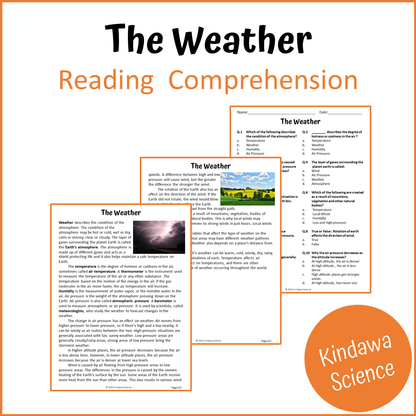 The Weather Reading Comprehension Passage and Questions | Printable PDF