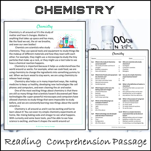 Chemistry Reading Comprehension Passage and Questions | Printable PDF