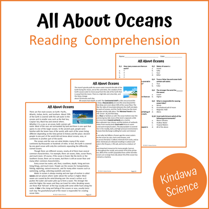 All About Oceans Reading Comprehension Passage and Questions | Printable PDF