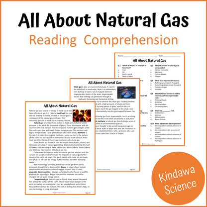 All About Natural Gas Reading Comprehension Passage and Questions | Printable PDF