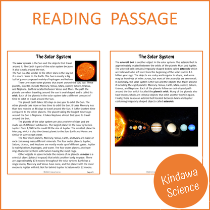 The Solar System Reading Comprehension Passage and Questions | Printable PDF