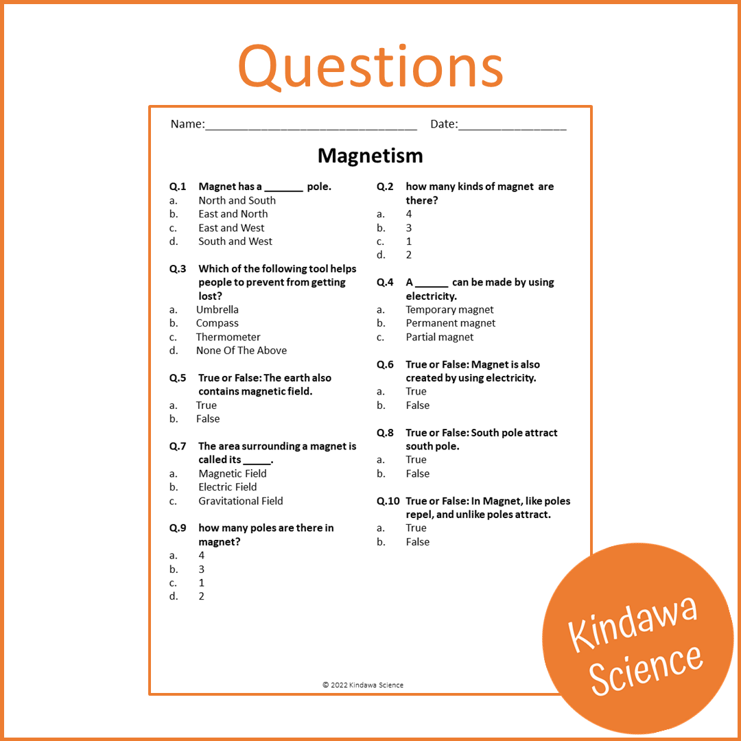 Magnetism Reading Comprehension Passage and Questions | Printable PDF